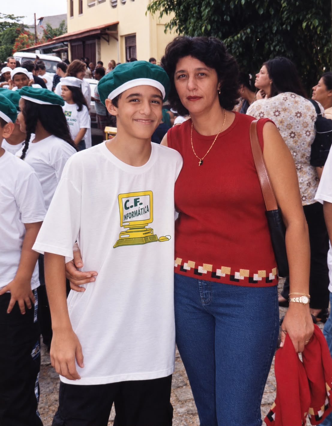 Desfile de 7 de setembro eu e minha mãe