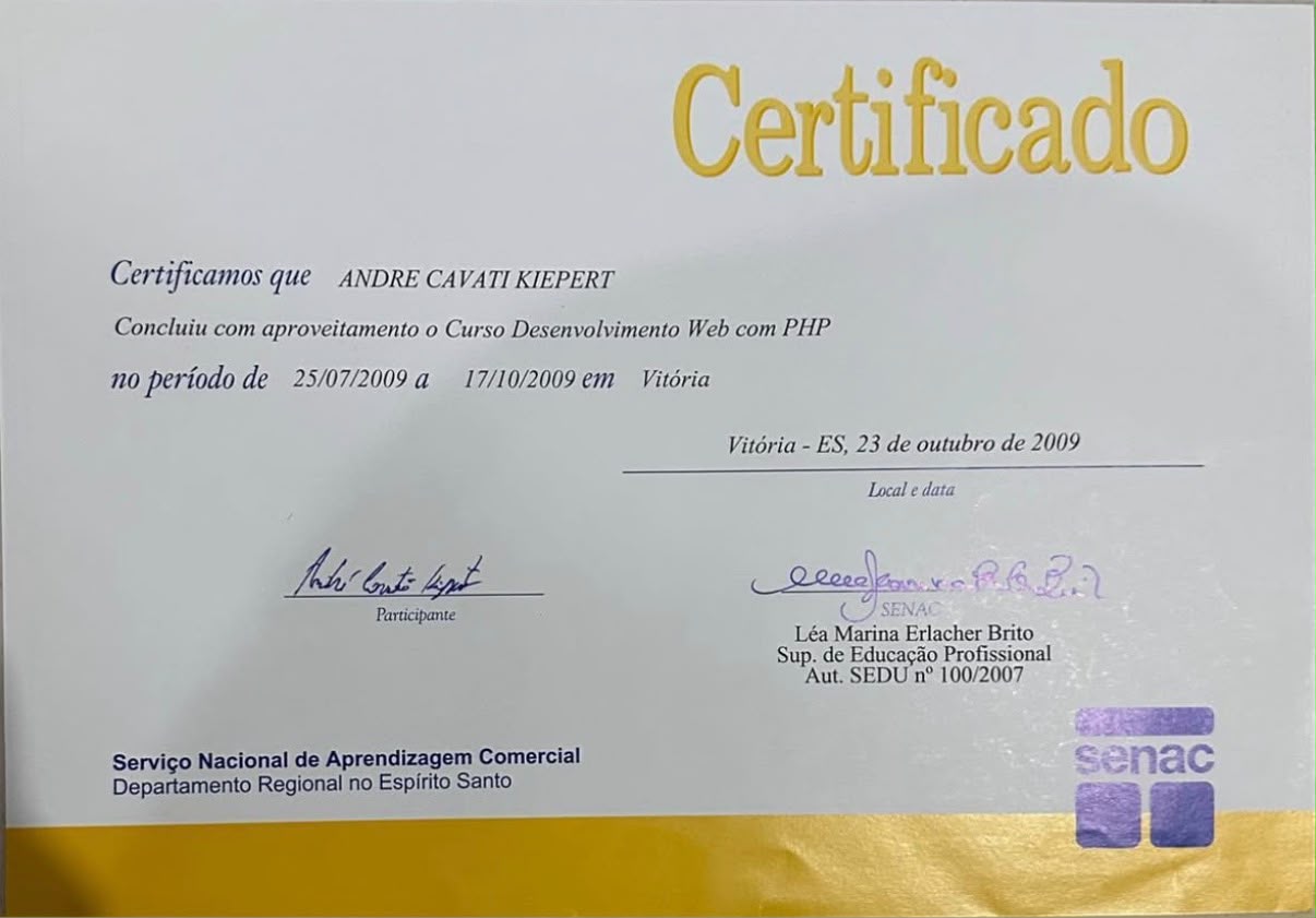 Curso de Desenvolvimento Web com PHP