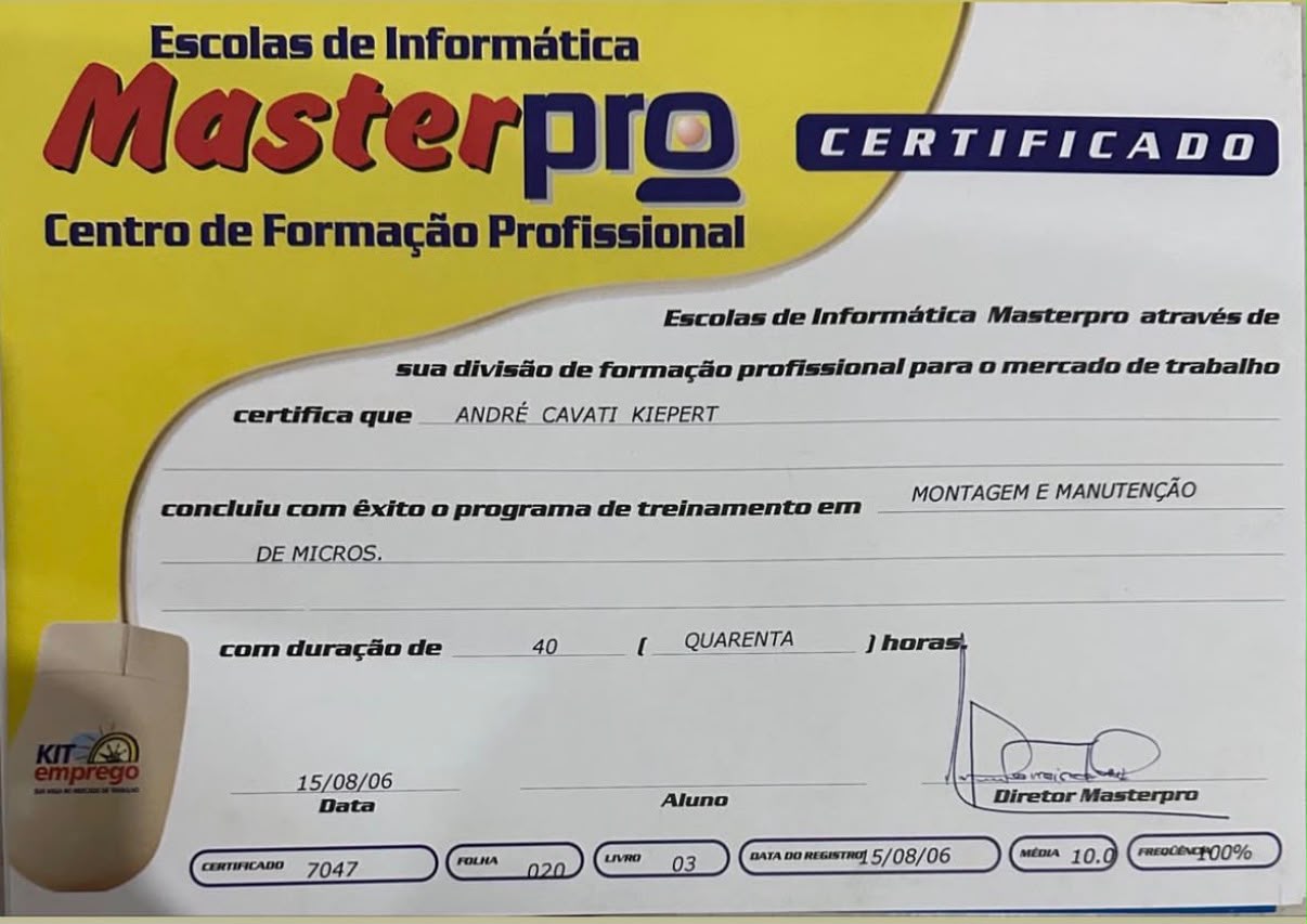 Montagem e manutenção de Micros