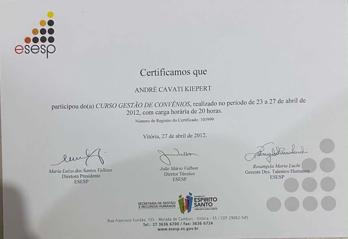 Curso de Gestão de Convênios