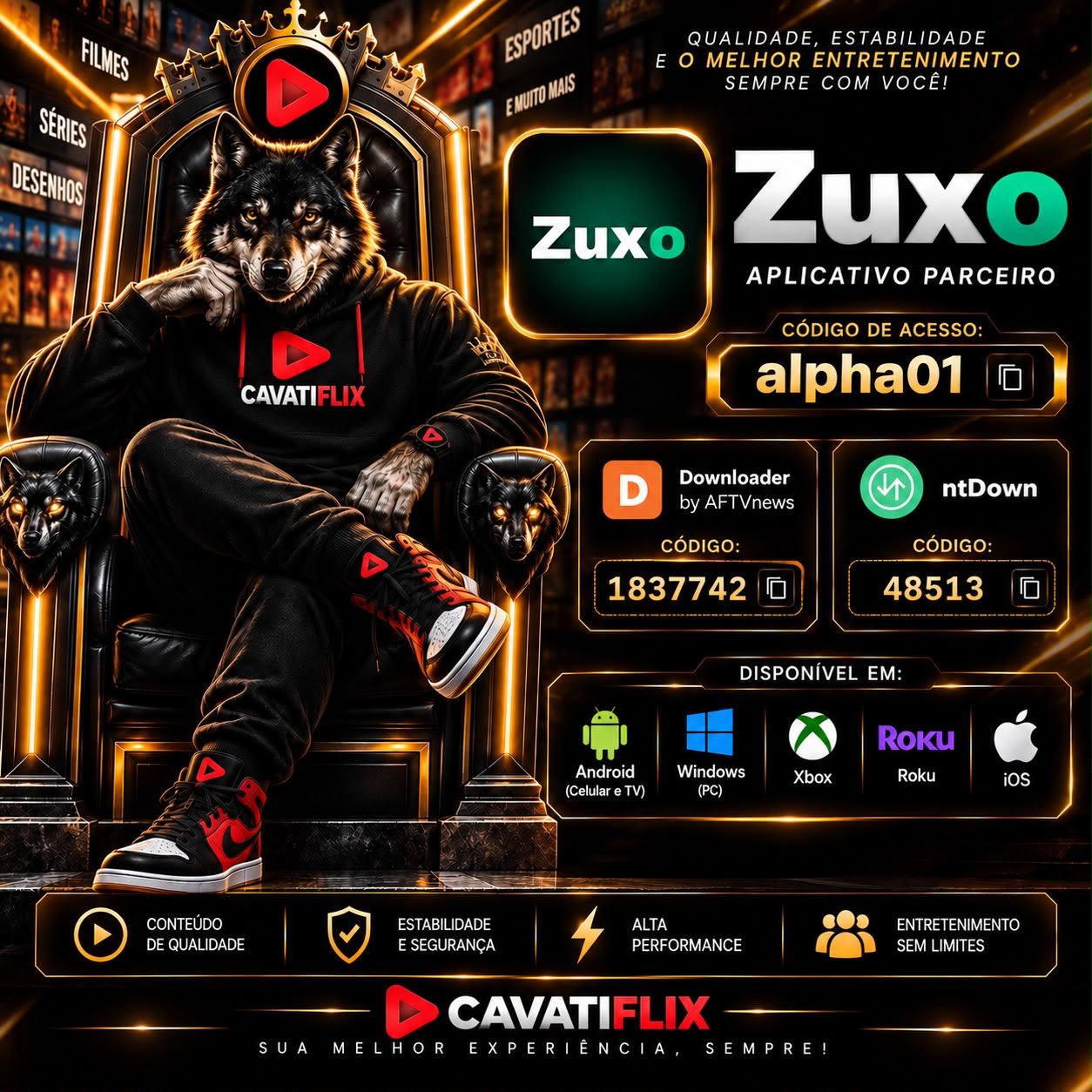 Capa do tutorial Nova Parceria CAVATIFLIX - Zuxo